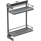 Wovar Uittrekframe voor smalle keukenkast 300 mm Antraciet | Per Stuk