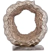Ptmd Coolan Antique Champagne Casted Alu Statue Round S