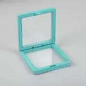 Ancient Wisdom Small 3D Floating Frame Display 7x7cm - Teal