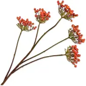 Silk-ka Kunstbloem-Zijden Bloem Bessentak Oranje 79 cm