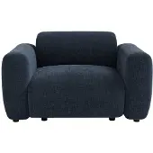 Vente-unique Fauteuil in blauwe stof van Maison Céphy POGNI