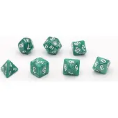 HOT Games - Dobbelstenen - 7-delige set parelmoergroen kunststof brick