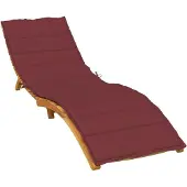 vidaXL Ligbedkussen 200x50x4 cm stof gemêleerd wijnrood