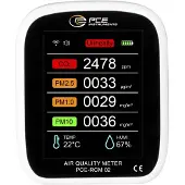 Pce Instruments -RCM 02 Fijnstofmeter Luchtvochtigheid, Temperatuur, Fijnstof, Luchtdeeltjes Met temperatuurmeting, Met USB-interface