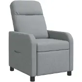 vidaXL Recliner Lichtgrijs Stof