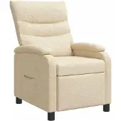 vidaXL Recliner Crèmekleurig Stof