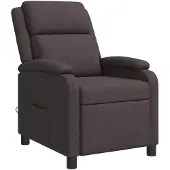 vidaXL Massage Relaxstoel Donkerbruin Stof