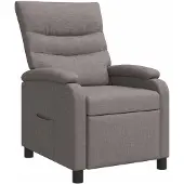 vidaXL Recliner Taupe Stof