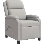 vidaXL Massage Relaxstoel Wolkgrijs Stof