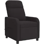 vidaXL Massage Relaxstoel Zwart Bouclé