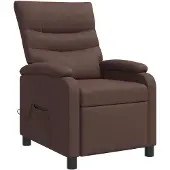 vidaXL Massage Relaxstoel Bruin Kunstleer