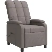 vidaXL Massage Relaxstoel Taupe Stof