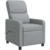 vidaXL Massage Relaxstoel Lichtgrijs Stof