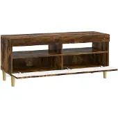 vidaXL LED tv-meubel Gerookt eiken Bewerkt hout