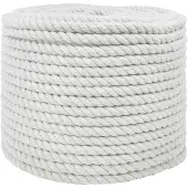 vidaXL Katoenen Touw 12 mm 250 m Wit 100% katoen