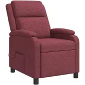 vidaXL Massage Relaxstoel Wijnrood Stof