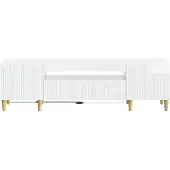 vidaXL LED-TV-kast ARNHEM, 153 x 35 x 43 cm, hoogglans wit