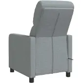 vidaXL Massage Relaxstoel Lichtgrijs Stof