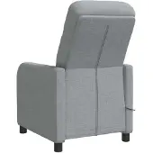 vidaXL Massage Relaxstoel Lichtgrijs Stof