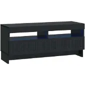 vidaXL LED tv-meubel EDE 100 x 35 x 43 cm Zwart Bewerkt hout