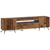 vidaXL LED-TV-kast, gerecycled hout, houtvezel