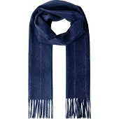 Hackett London Heren Sjaal Frame Stripe marineblauw (OSFA), Casual, Wol, Klassiek HM0400119