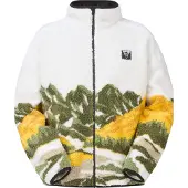 Picture Organic Clothing - Hafdals Zip Fleece Grape Leaf voor Heren van Gerecyclede materialen - Maat M - Wit