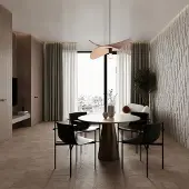Lyora Moderne hanglamp Luve zwart met mokka bruin