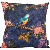 NOVÉE Sierkussen midnight blossom birds #1 | 45x45 cm | katoen/polyester