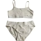Lacoste Dames Logo Katoenen Stretch Slips (Wit)