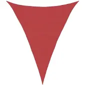 vidaXL Zonnezeil 160 g/m² 3x4x4 m HDPE rood