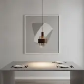 Lyora Moderne hanglamp Serena koffie bruin Ø 18,5cm