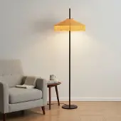 Lyora Tiffany vloerlamp Velvy geel