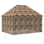 vidaXL Opklapbare paviljoen met 4 zijwanden, 3 x 4 meter, camouflageprint (bos)
