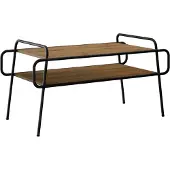 vidaXL Salontafel Artisanaal eiken 100 x 50 x 51 cm Bewerkt hout