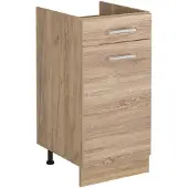 Vicco Keukenonderkast R-Line Sonoma/Goudkleurig Eiken 40 cm zonder werkblad, Model 61172