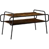 vidaXL Salontafel Gerookt eiken 100 x 50 x 51 cm Bewerkt hout