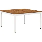 vidaXL Salontafel, natuurlijke kleur en wit, 80 x 80,5 x 45 cm