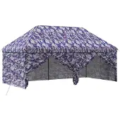 vidaXL Opklapbare paviljoen met 4 zijwanden, 3 x 6 meter, blauw camouflage
