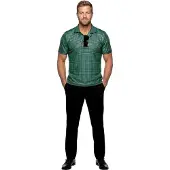Coppens Polo velvet met glitter zeegroen | Maat S |