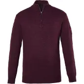 JP 1880 Regular Fit Half-Zip Sweater pruim, Effen