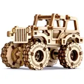 Mobimods Houten 3D-puzzel Monster Truck 1 - Mechanisch model