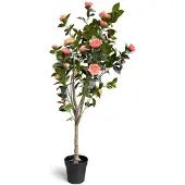 Oosterik Home Roos roze in pot H 155 cm kunstplant