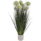 Oosterik Home Allium siergras wit H 79 cm kunstplant
