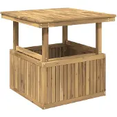 vidaXL Tuin-eettafel van massief acaciahout, in hoogte verstelbaar
