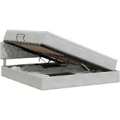 vidaXL Opbergbed met hoofdeinde Lichtgrijs 140 x 200 cm Fluweel