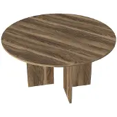 Vente-unique Ronde eettafel voor 6 personen - Natuurlijk donker TOPANIA