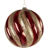 Clayre & Eef Kerstbal Overig Ø 20x20 cm Rood Glas Kerstballen