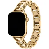 123Watches bandje Lisa - staal - goud - 44 · 45 · 46 & 49 mm - Geschikt voor Apple Watch series 1/2/3/4/5/6/7/8/9/10/11/12/SE/SE2/SE3/Ultra/Ultra 2/Ultra 3/Ultra 4