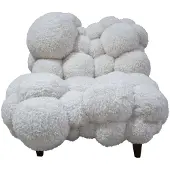 Ptmd Dokota Off White Cloud Fauteuil
